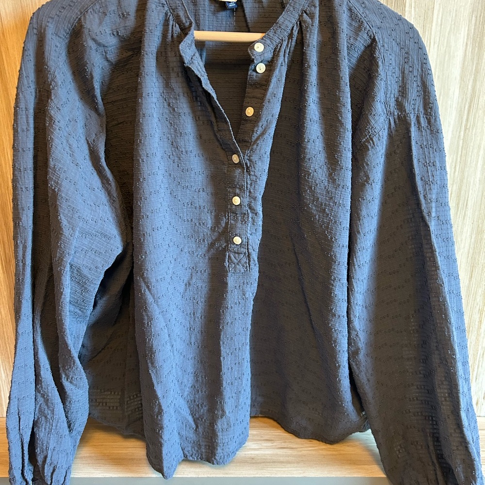 Universal Thread Blue Balloon Sleeve Poet Blouse